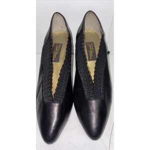 Vintage Sesto Meucci St. Florence Made‎ in Italy. Black leather Heels Size 8